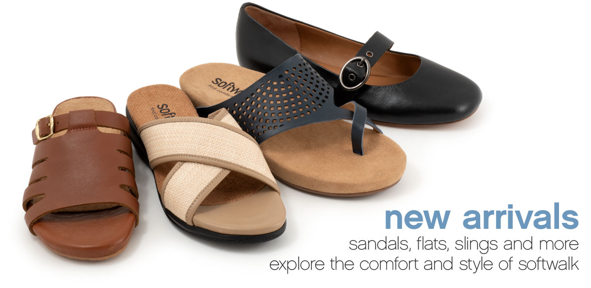 New Arrivals. Sandals, flats, slings and more - explore the comfort and style of SoftWalk.